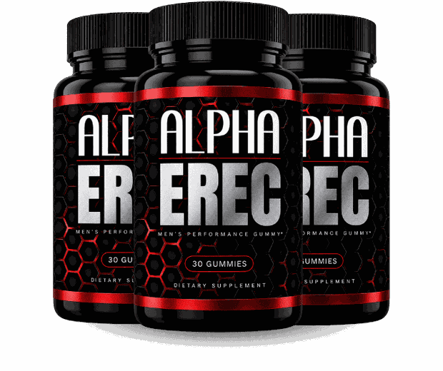 3 bottles of AlphaErec men's performance gummies